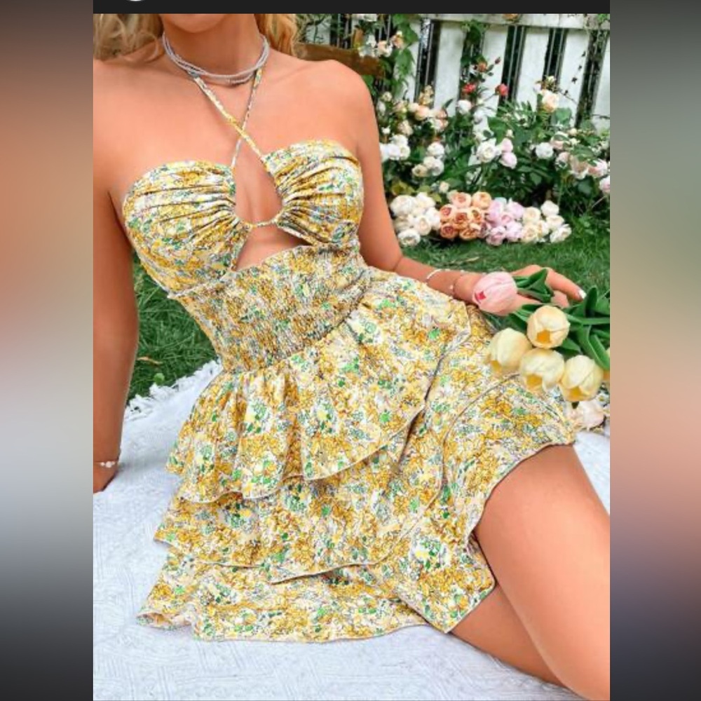 Floral Yellow Dress